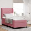 vidaXL Letto a molle con materasso Rosa 200 x 100 cm Poliestere