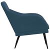 vidaXL Poltrona Blu 63x76x80 cm Velluto