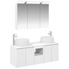 vidaXL Set di Armadi da Bagno 4 pcs Bianco Legno ingegnerizzato