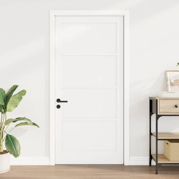 vidaXL Porta Interna ORKDAL Bianco 93 x 202 cm Legno compensato