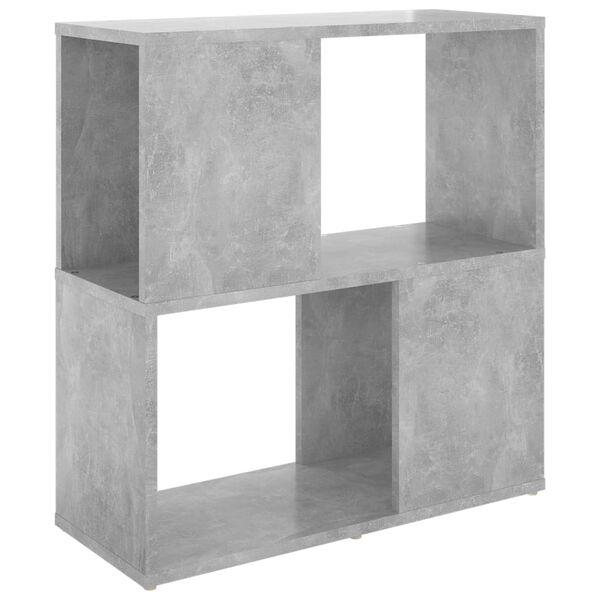 vidaXL Libreria Grigio Cemento 60x24x63 cm in Truciolato