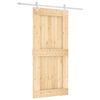 vidaXL Porta scorrevole Naturale e Bianco 95 x 210 cm