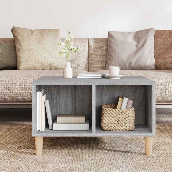 vidaXL Tavolino da Salotto grigio sonoma 60x50x36,5 cm in Multistrato