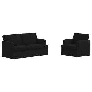 vidaXL Divano 2 pcs Nero