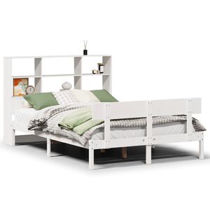 vidaXL Letto Libreria senza Materasso Bianco 160x200 cm Legno di Pino