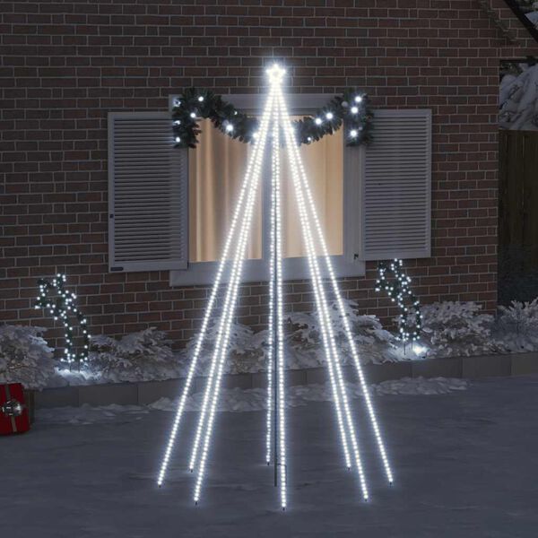vidaXL Albero di Natale Cascata Luci LED Interni Esterni 400 LED 2,5 m