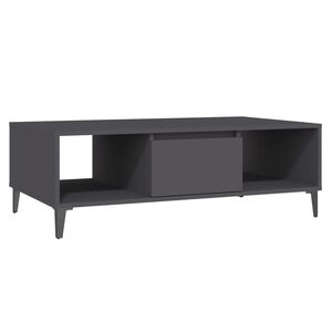 vidaXL Tavolino da Salotto Grigio 103,5x60x35 cm in Legno Multistrato