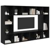 vidaXL Set mobile TV 4 pcs Nero 37 x 37 x 142,5 cm Legno multistrato