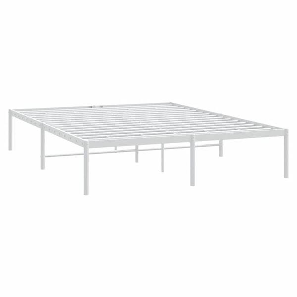 vidaXL Giroletto in Metallo Bianco 160x200 cm