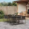 vidaXL Set da Pranzo da Giardino 7 pz con Cuscini in Polyrattan Grigio