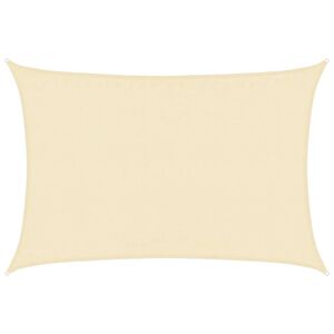 vidaXL Vela Parasole 160 g/m&sup2; Crema 3,5x4,5 m in HDPE