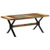 vidaXL Tavolo da Pranzo 180x90x73 cm in Legno Massello di Recupero