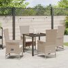 vidaXL Set da Pranzo per Giardino con cuscino 5 pcs Beige polyrattan