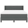 vidaXL Letto a molle con testiera Grigio scuro 200 x 160 cm Poliestere