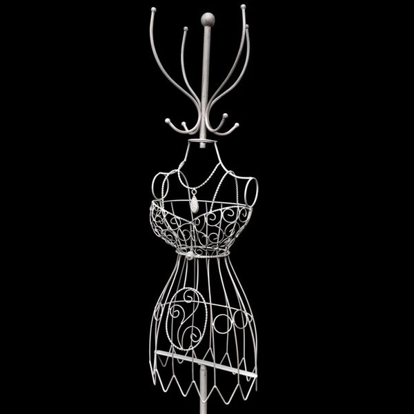 vidaXL Manichino Donna in Ferro Stile Vintage con Attaccapanni