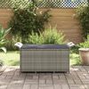 vidaXL Panca da Giardino con Cuscino Grigio 116x46x57 cm in Polyrattan