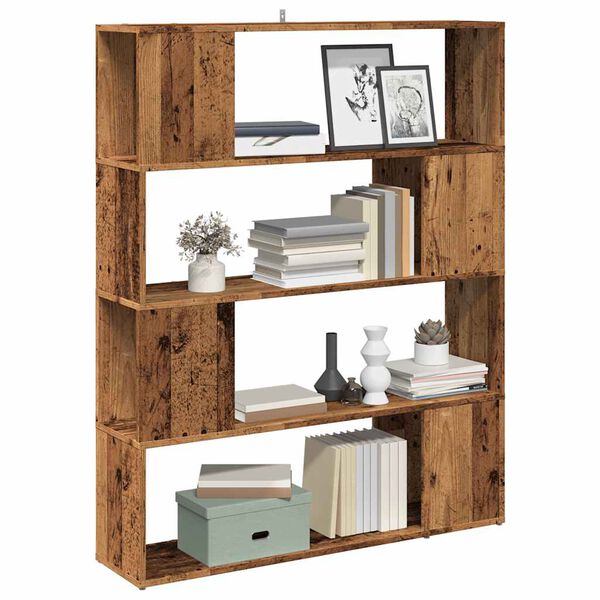 vidaXL Libreria/Divisorio in Legno Vecchio 100x24x124,5 cm