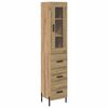 vidaXL Credenza Rovere artigianale 34,5 x 34 x 180 cm
