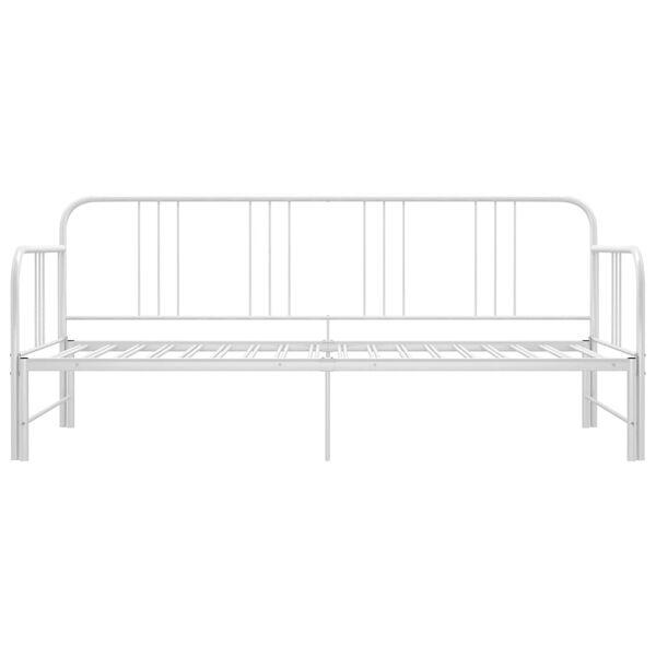 vidaXL Telaio Divano Letto Estraibile Bianco in Metallo 90x200 cm