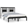 vidaXL Giroletto Nero in Legno Massello di Pino 140x190 cm