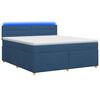 vidaXL Letto box spring con materasso Blu 180 x 200 cm Tessuto