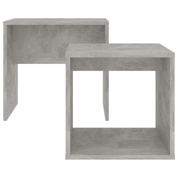 vidaXL Set Tavolini da Salotto Grigio Cemento 48x30x45 cm Multistrato