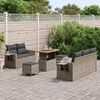 vidaXL Set Divano da Giardino con cuscino 10 pcs Grigio polyrattan