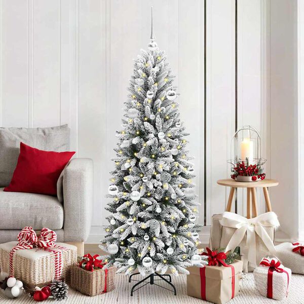 vidaXL Albero di Natale artificiale Bianco 63 x 63 x 150 cm