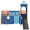 vidaXL Letto a Soppalco con Torre Bambini Blu 80x200cm Massello Pino