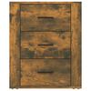 vidaXL Comodino Rovere Fumo 50x36x60 cm Legno Multistrato