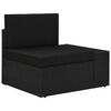 vidaXL Set Divani da Giardino 7 pz in Polyrattan Nero