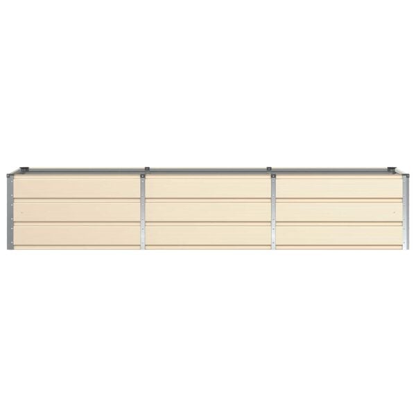 vidaXL Fioriera Avorio 240 x 80 x 45 cm Acciaio