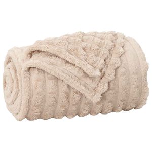 vidaXL Coperta Beige 150 x 130 cm 0.5 kg Panno