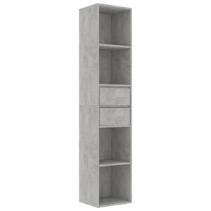 vidaXL Libreria Grigio Cemento 36x30x171 cm in Legno Multistrato