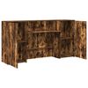 vidaXL Banco Reception Rovere Fumo 200x50x103,5cm in Legno Multistrato