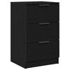 vidaXL Armadio da Notte Rovere Nero 40 x 65 x 65 cm