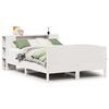 vidaXL Letto Libreria senza Materasso Bianco 135x190 cm Legno di Pino