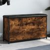 vidaXL Panca Portascarpe Cassetto Ribaltabile Rovere Fumo 102x32x56cm