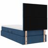 vidaXL Letto con contenitore e LED con led Blu 90 x 190 cm Poliestere
