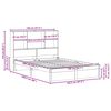 vidaXL Libreria Struttura Letto Marrone cerato 140 x 200 cm