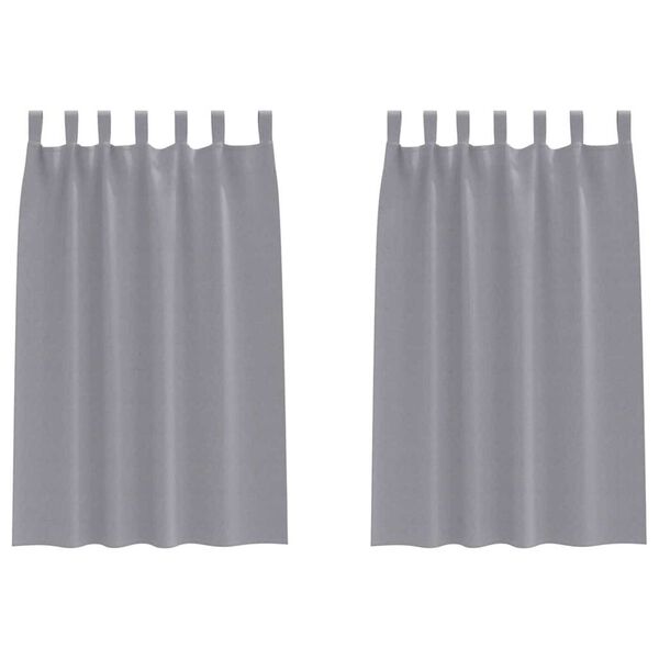 vidaXL Tende Blackout con Anelli 2 pcs Grigio chiaro 175 x 140 cm