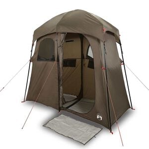 vidaXL Tenda da Doccia per 2 Persone Marrone Impermeabile
