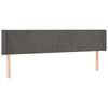vidaXL Testiera a LED Grigio Scuro 203x16x78/88 cm in Velluto