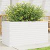 vidaXL Fioriera da Giardino Bianca 90x40x46 cm Legno Massello di Pino