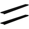 vidaXL Davanzali 2 pz Marrone-nero 160x15x2 cm Legno Massello Rovere