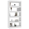 vidaXL Libreria/Divisorio Bianco Lucido 80x30x166 cm in Truciolato