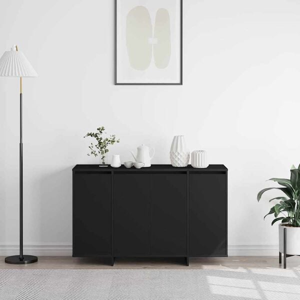 vidaXL Credenza Nero 120 x 41 x 75 cm Legno multistrato