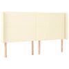 vidaXL Testiera ad Orecchio Crema 163x16x118/128 cm in Similpelle