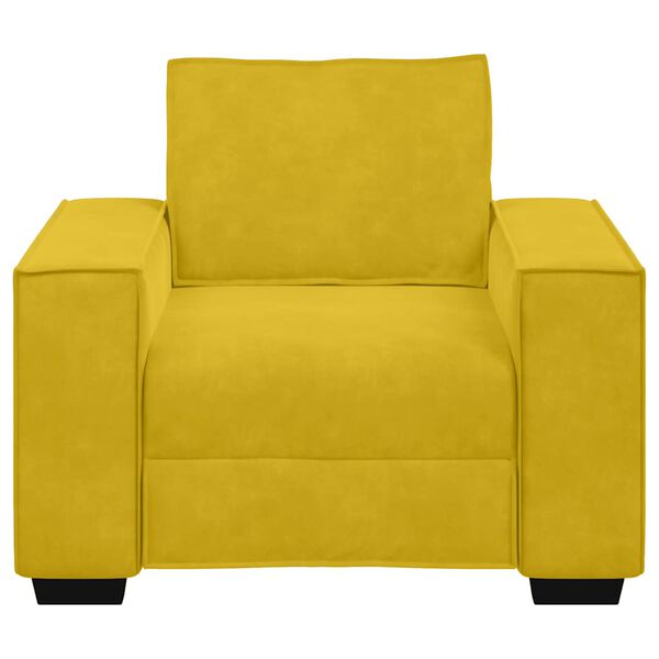 vidaXL Divano Sedia Giallo 100x78x84 cm Velluto
