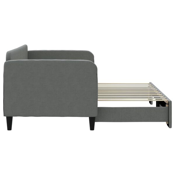 vidaXL Divano Letto con Letto Estraibile Grigio Scuro 80x200 Tessuto